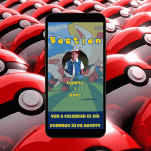 Invitación Digital Web Infantil Pokemon Pikachu Digi Invitaciones Cositas Digitales