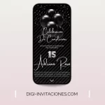 Invitaciones digitales para quinceañera 15 años, xv años pdf personalizado, editable, gratis monograma, para enviar por whatsapp modelo para chico hombre varon joven
