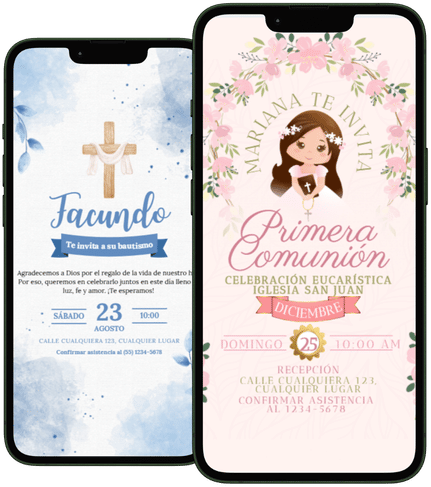 Temáticas para Invitaciones Digitales de Primera Comunión: Diseños que Inspiran Fe y Elegancia